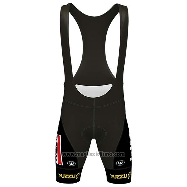 2020 Abbigliamento Ciclismo Lotto Soudal Nero Bianco Rosso Manica Corta e Salopette